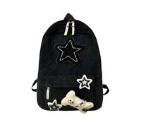 Sacs à dos esthétiques pour filles, beaux sacs à dos d'étoiles, grande capacité, sac à dos décontracté, sac à dos de voyage, sac d'école, sac d'école, voyage, Noir