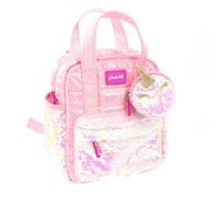 Girabrilla Nice Group Mini Backpack Puffer Licorne, Sac à Dos avec Poches et Porte-Monnaie en Paillettes Rose - 19008
