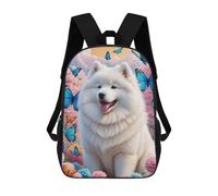 Sacs À Dos Imprimés En 3D Pour Enfants A Whimsical Cartoon-style Image of A Samoyed Dog, Featuring A Playful Character Design Wit Sacs À Dos Tendance Et Décontractés, Sacs De Voyage Mignons, Sacs À Do