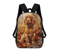 Sacs À Dos Imprimés En 3D Pour Enfants English Cocker Spaniel in Autumn Forest : Sac À Dos Scolaire Mignon Pour Garçons, Idéal Pour Les Activités De Plein Air Et Les Sorties Au Collège 17inch
