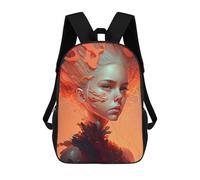 Sacs À Dos Imprimés En 3D Pour Enfants Flame of Passion Artistic Portrait -1 : Sac À Dos Scolaire Mignon Pour Garçons, Idéal Pour Les Activités De Plein Air Et Les Sorties Au Collège 17inch