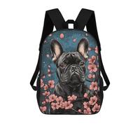 Sacs À Dos Imprimés En 3D Pour Enfants French Bulldog with Cherry Blossoms Art Cute Bulldog Gift : Sac À Dos Scolaire Mignon Pour Garçons, Idéal Pour Les Activités De Plein Air Et Les Sorties Au Coll