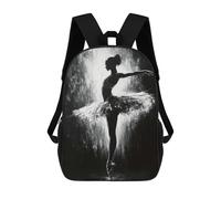 Sacs À Dos Imprimés En 3D Pour Enfants Monochrome Ballerina Painting Dance Wall Art : Sac À Dos Scolaire Mignon Pour Garçons, Idéal Pour Les Activités De Plein Air Et Les Sorties Au Collège 17inch