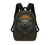Sacs À Dos Imprimés En 3D Pour Enfants Roaring Bear - Gothic Guardian Beast Poster Sacs À Dos Tendance Et Décontractés, Sacs De Voyage Mignons, Sacs À Dos Décontractés Pour Garçons Et Filles