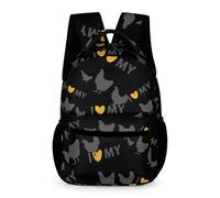 Sacs À Dos J'Aime Mes Poules Sac À Dos Ordinateur Portable Quotidienne Polyvalent Cartable, Pour Travail, Voyages, Activités