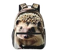 Sacs à dos légers et décontractés - Sac à dos mignon pour ordinateur portable de grande capacité avec imprimé hérisson pour homme et femme