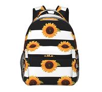 Sacs à dos légers pour l'escalade en plein air, la marche, le vélo, grande capacité, antivol, sac de transport polyvalent, orange, tournesol, rayures noires, art, camping, extérieur.