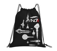 Sacs à dos Mass Effect N7 Fleet Starships Of The ME Universe avec cordon de serrage, sac de sport, sacs à livres pour hommes, femmes et étudiants