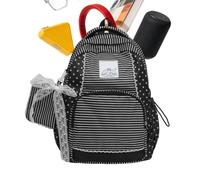 Sacs à dos mignons pour filles Esthétique Imperméable Grande Capacité De | Sac À Dos Scolaire Fille Rayé Étoile Pour Femmes Université Plein Air Camping Road
