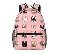 Sacs à dos multi-usages antivol grande capacité cartable tête de chien rose Art voyage randonnée & Camping sac à dos avec bretelles rembourrées