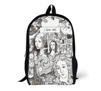 Sacs à dos Peintures célèbres Histoire de l'art - I Love Art Sac d'école 17 pouces
