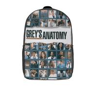 Sacs à dos personnages de Grey's Anatomy, sac à bandoulière basique, cartable, sac à dos - XTYD1682 Noir