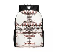 Sacs à dos personnalisés à motifs kabyles amazighs pour femmes, hommes, écoliers, étudiants, cartable, compatible avec ordinateur portable de 15 pouces, symboles d'art berbère Noir