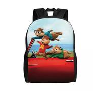 Sacs à dos personnalisés Alvin Seville Anime pour hommes et femmes, cartable pour étudiants, compatible avec ordinateur portable de 15 pouces, sacs manga The Chipmunks Noir