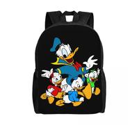 Sacs à dos personnalisés Donald Duck Anime pour hommes et femmes, cartable décontracté pour l'école universitaire, sacs Mickey Mouse Noir