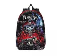Sacs à dos personnalises en toile Venom WAR pour hommes et femmes, cartable décontracté pour l'ecole et l'université Noir