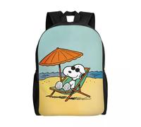 Sacs à dos personnalisés imprimés en 3D avec le dessin animé S-Snoopy pour garçons et filles, sacs de voyage pour l'école, les voyages, les hommes et les femmes, sac à dos pour ordinate Noir