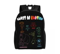 Sacs à dos personnalisés « Inside Out Burst Of Emotion » pour femmes et hommes, cartable pour étudiants, compatible avec les ordinateurs portables de 15 pouces Noir