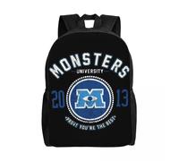 Sacs à dos personnalisés Monsters University pour hommes et femmes, résistants à l'eau, imprimés, pour l'école et les livres Noir