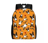 Sacs à dos personnalisés pour amoureux des animaux de compagnie Bull Terrier anglais pour femmes et hommes, résistants à l'eau, pour l'école, le collège, le chien et le chiot, avec impression Noir