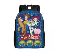 Sacs à dos personnalises Toy Story Woody pour hommes, femmes, ecoliers, etudiants, cartable pour ordinateur portable 15 pouces, sacs de dessin anime Buzz l'Éclair Noir