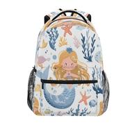 Sacs À Dos Poisson Princesse Des Mers Sac À Dos Fonctionnel Loisir Polyvalent Cartable, Pour Voyages, Business, Travail