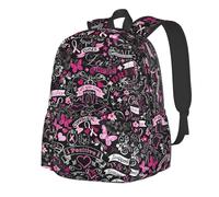 Sacs à dos pour adultes, sac à dos pour ordinateur portable 15 pouces, sac de voyage léger pour hommes et femmes, cadeaux pour la sensibilisation au cancer du sein