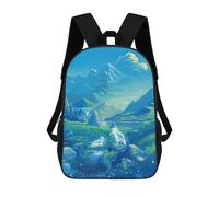 Sacs À Dos Pour Enfants Enchanted Mountain Landscape with Wolves Sac À Dos Scolaire, Cartable Pour Enfants, Sac De Voyage, Sac À Livres, Sac À Dos Imprimé En 3D Pour Garçons Et Filles 17inch
