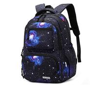 Sacs à dos pour enfants Galaxy pour l'école, garçons du primaire, sacs d'école pour garçons à plusieurs poches, A - Bleu foncé, Sac à dos
