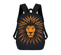 Sacs À Dos Pour Enfants Imprimés En 3D Abstract Lion Vector Portrait with Spiked Mane Sacs D'école Pour Enfants Garçons Et Filles, Sacs De Voyage, Sacs À Livres Pour L'école Ou Les Voyages 17inch