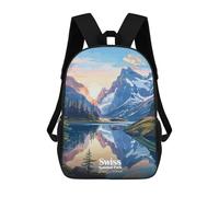 Sacs À Dos Pour Enfants Imprimés En 3D Swiss National Park, Switzerland Landscape Sacs D'école Pour Enfants Garçons Et Filles, Sacs De Voyage, Sacs À Livres Pour L'école Ou Les Voyages 17inch