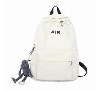 Sacs à dos pour enfants Jeunes Sac à dos étudiant Sac à dos simple de grande capacité et pendentif mignon Sacs à dos Hommes Vintage, Blanc., taille unique