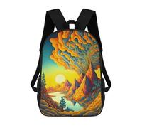 Sacs À Dos Pour Enfants, Sacs D'école, Cartables, Sacs De Voyage, Sacs À Livres, Imprimés En 3D Whimsical Landscape with River And Mountains Sac À Dos Pour Enfants, Garçons Et Filles 17inch