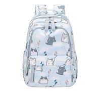Sacs à dos pour filles avec imprimé chats ou marguerites, résistants à l'eau, Sac à dos-chats-bleu ciel, Cats-Only Backpack