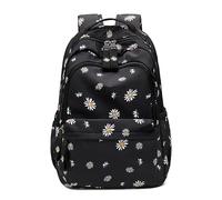 Sacs à dos pour filles avec imprimé chats ou marguerites, résistants à l'eau, Sac à dos marguerite noir, Daisy-Only Backpack