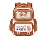 Sacs à Dos pour garçons et Filles, des modèles adorables spécialement conçus pour Les élèves du Primaire, offrant Un Espace de Rangement généreux,Marron,Large