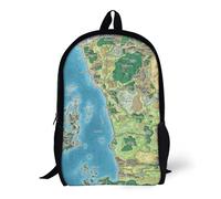 Sacs à dos Sac d'école 17 pouces avec carte de Faerûn
