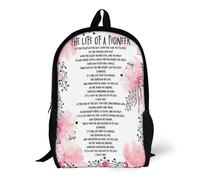 Sacs à dos Sac d'école 17 pouces avec paroles de la vie d'un pionnier