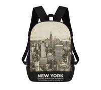 Sacs À Dos Scolaires Pour Enfants, Imprimés En 3D, Jolis Sacs De Voyage New York City Skyline Sacs À Dos Décontractés Pour Enfants, Pour Filles Et Femmes 17inch