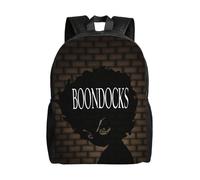 Sacs à dos The Boondocks pour garçons et filles, sacs pour ordinateur portable, sac à dos léger et durable, cartable pour adolescents, école primaire, collège, cartable - SYS909 Noir