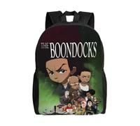 Sacs à dos The Boondocks pour garçons et filles, sacs pour ordinateur portable, sac à dos léger et durable, cartable pour adolescents, école primaire, collège - SYS884 Noir