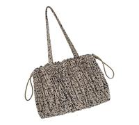 Sacs à dossier pour femme avec poignée supérieure, sac plissé capacité avec boutons-pression et sacs à main et sacs à main plissés avec cordon de serrage, Apricot, Mass Beauty