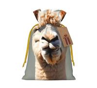 Sacs à dragées avec cordon de serrage imprimé avatar alpaga, S pochettes de vacances, sacs à friandises, sacs à friandises de Noël