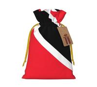 Sacs à dragées avec cordon de serrage imprimé drapeau de Trinité-et-Tobago, S Pochettes de vacances, sacs à friandises, sacs à friandises de Noël