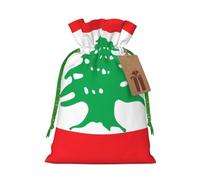 Sacs à dragées avec cordon de serrage imprimé drapeau du Liban, sacs de vacances, sacs à friandises, sacs à friandises de Noël