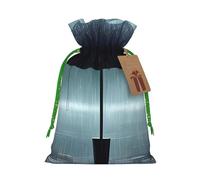 Sacs à dragées avec cordon de serrage imprimé parapluie noir sous la pluie, sacs de vacances, sacs à friandises, sacs à friandises de Noël