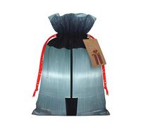 Sacs à dragées avec cordon de serrage imprimé parapluie noir sous la pluie, sacs de vacances, sacs à friandises, sacs à friandises de Noël