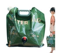Sacs à eau pliables | Rangement étanche avec robinet, capacité de 7,9 litres, sac à eau pliable pour l'extérieur avec poignée de transport | Pour pique-nique, voyage, sport, vélo, camping, escalade