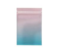 Sacs à fermeture à glissière, Sacs à fermeture éclair en aluminium Mylar, paquet de 100, 10 couleurs, 6 tailles, encoche supérieure déchirure, thermoscellable(Glossy Pink Blue,7x10cm)