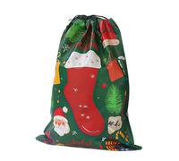 Sacs À Fermeture Coulissante De Noël,Pochette non-tissée à cordon | Sacs À Collations De Noël,Pour Le Stockage Pendant La Célébration De Fête D'Hiver Des Bonbons Friandises Biscuits Et Petits